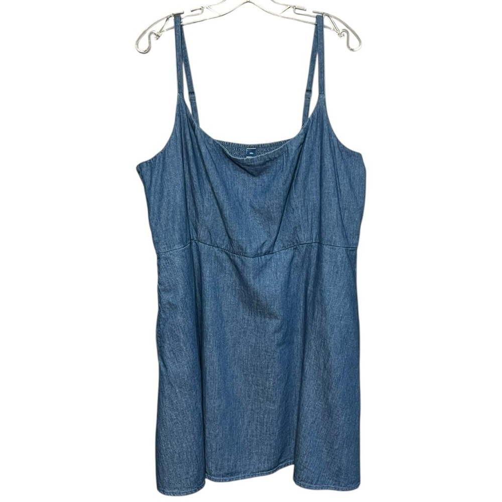Old Navy Blue Chambray Denim Mini Dress, Plus-Size XXL, Everyday Summer